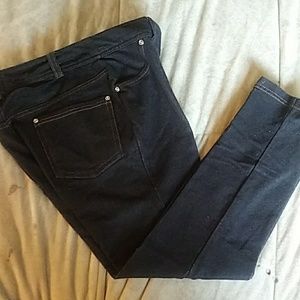 Stretch denim crop jeggings